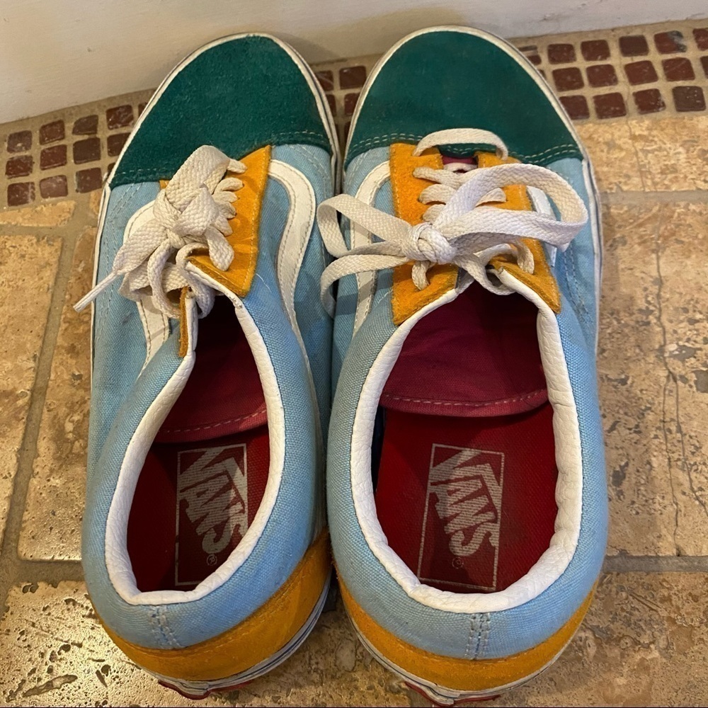 Vans Color Block Multi-Color Shoes Size 8 - image 4